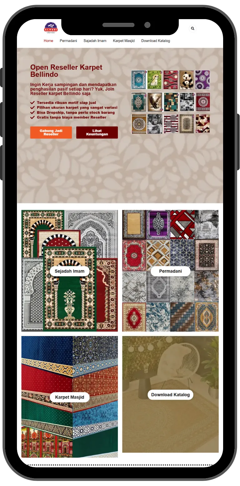 portofolio-mobile-pembuatan-website-alhadikarpet.com